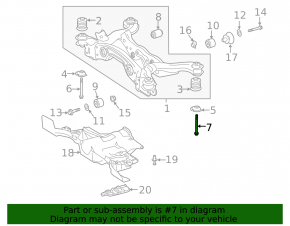 Rear subframe mounting bolt (4 pcs.) Mercedes A-class V177 19-22