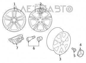 Wheel disk R18 x 8J Mercedes GLC 16-22