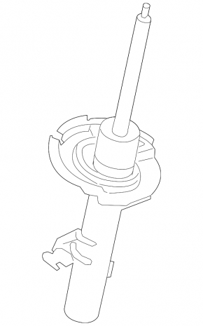 Rear shock absorber left Lincoln MKZ 13-16 awd with stiffness regulator