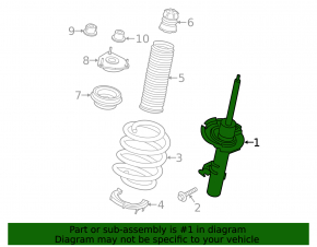 Rear shock absorber left Lincoln MKZ 13-16 awd with stiffness regulator