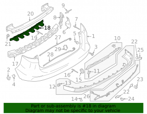 Rear bumper mount central Ford C-max MK2 13-18 cracks