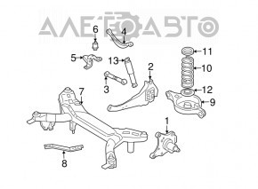 Upper control arm rear left Mazda6 03-08