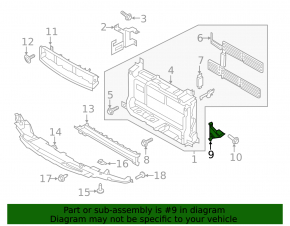 Diffuser bracket left Ford Ecosport 18-22