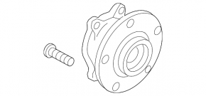 Rear left hub Mazda CX-5 13-16 AWD