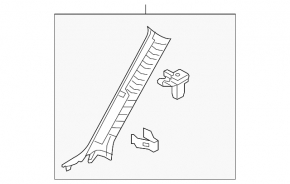 Front pillar trim left Mazda CX-5 13-16 gray