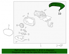 Lincoln Corsair 20-26 right side mirror cover