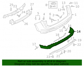 Lincoln Corsair 20-26 rear bumper lip structure