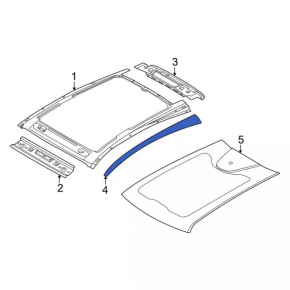 Roof lining left Ford Mustang Mach-E 21-23 detached fastening