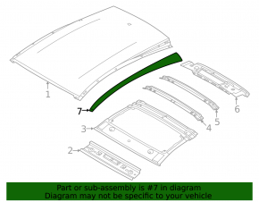 Roof lining left Ford Mustang Mach-E 21-23 detached fastening