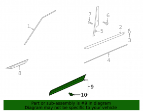 Lower front right door trim for Land Rover Range Rover Evoque 19-23