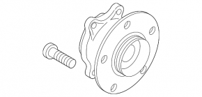 Rear left hub Mazda CX-9 16- FWD
