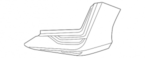 Front bumper bare right side Honda Clarity 18-21 black