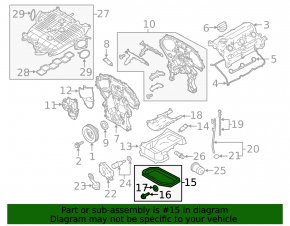 Oil pan Infiniti FX35 QX70 09-17 3.5, 3.7