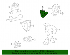 Toyota Rav4 16-18 hybrid rear engine mount bracket