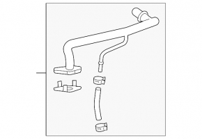 Cooling pipe from pump metal Cadillac ATS 13-19 2.0T