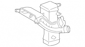 Air intake Toyota Sienna 11-16 3.5 defect along the edge, broken latch