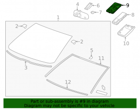 Bracket for interior mirror trim Chevrolet Volt 11-15 usa