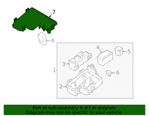 Nissan Rogue Sport 17-19 Underhood Fuse Box Cover Triangle