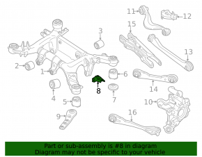 Rear subframe bracket left BMW 5 G30 17-23