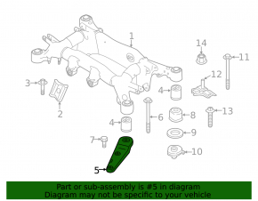 Rear subframe burdock front right BMW 5 F10 11-16