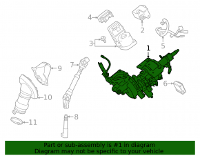 Steering column Lexus NX200t NX300 NX300h 15-21 with electrical adjustment
