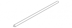 Upper rear left door molding for BMW X5 E70 07-13, chrome