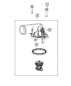 Thermostat Housing Chrysler 300 11-