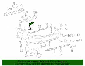 Rear Bumper Absorber Left Lexus LS460 LS600h 07-12