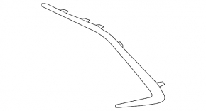 Left front bumper molding for Toyota Corolla 20-22, gloss black