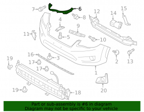 Front bumper mount right under headlight Subaru XV Crosstrek 13-17
