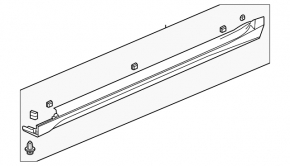 Right door sill plate for Acura TLX 20-25 White