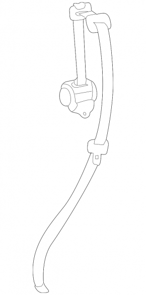Lexus GX470 03-09 3rd row right seat belt, gray