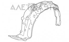 Front right fender liner for Honda Crosstour 10-15