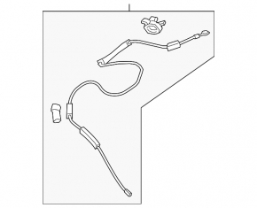 Trunk lid lock cylinder cable Honda Accord 18-22