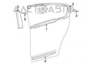 Lower rear right door trim for Lexus GS300 GS350 GS430 06-11