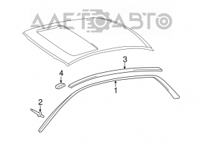 Lower left chrome roof trim for Toyota Avalon 2010-2011