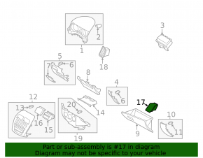 Air duct deflector right Mitsubishi Outlander Sport ASX 10- broken fastener