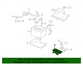 Battery tray bracket Mitsubishi Eclipse Cross 18-24