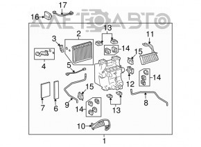 Bare case air conditioner, left side Lexus LS460 LS600h 07-12