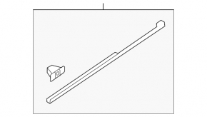 Front left wing molding Hyundai Sonata 15-17