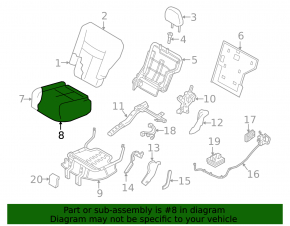 Rear row of seats 2 row Nissan Murano z52 15- cloth black