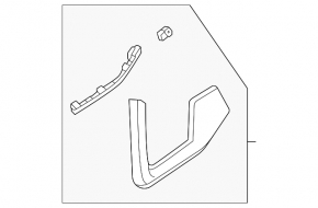 Front panel trim left Audi A3 22-26 lower, gray