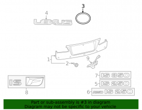 Lexus ES350 07-09 Grille Emblem