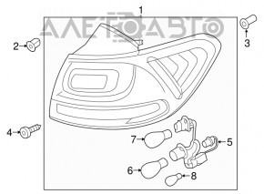 Light outer wing right Kia Sorento 16-18 prerest
