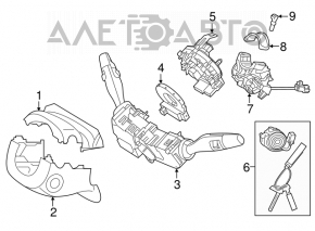 Hyundai Sonata 15-19 steering column switch assembly
