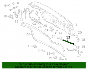 Left tailgate shock absorber Porsche Cayenne 958 11-18