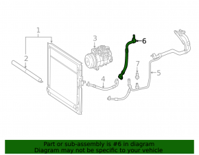 Air conditioning tube condenser-compressor Mercedes GLS-class X166 14-16 3.0, 4.6, 4.7