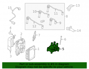 Ignition coil Ford Fiesta 11-19 1.6 block