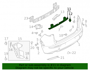 Rear bumper mount center lower Mazda CX-30 20- 2.5
