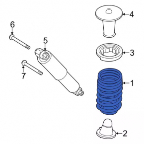 Rear left spring for Ford Transit Connect MK2 13-18